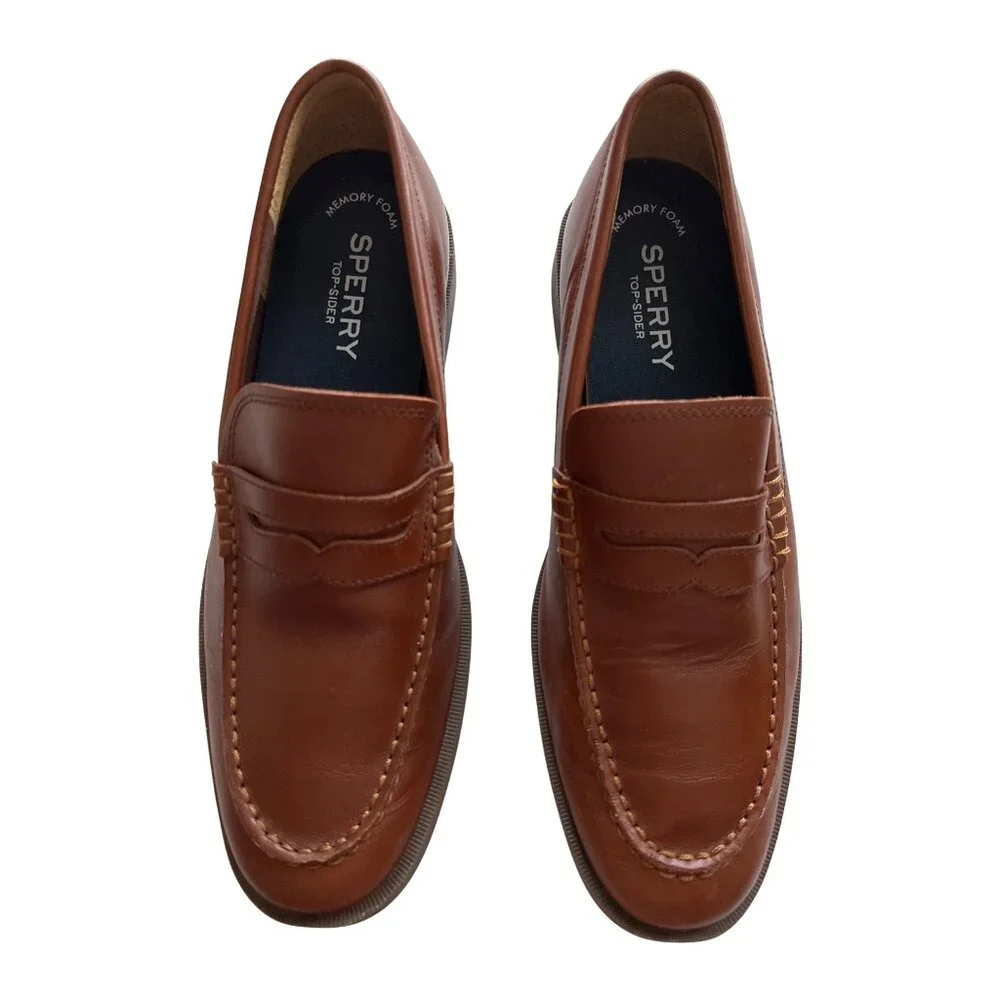 Sperry Men's Brown Leather Penny Loafers
